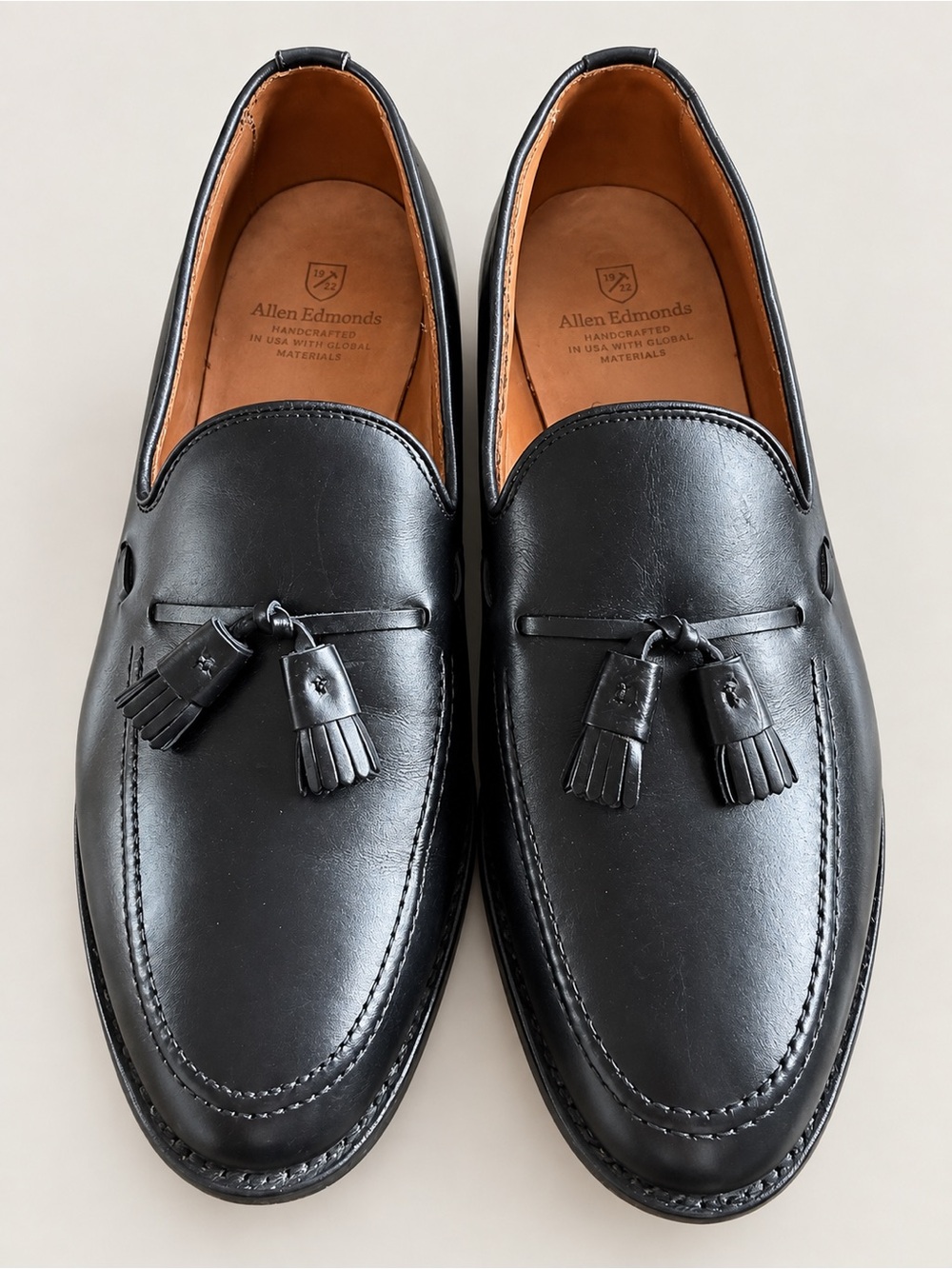 Allen Edmonds Grayson Black Leather Tassel Loafers Men’s 11 3E Extra Wide USA